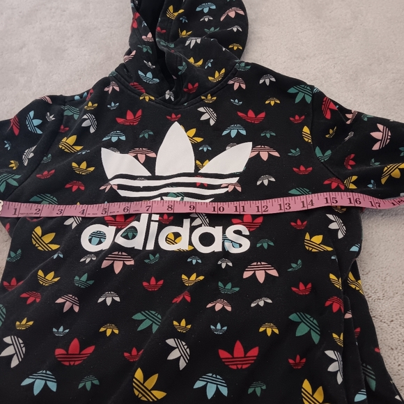 BOGO Sale 🌞 Adidas~Black Colorful Monogram Hooded Sweatshirt Unisex - Picture 5 of 16